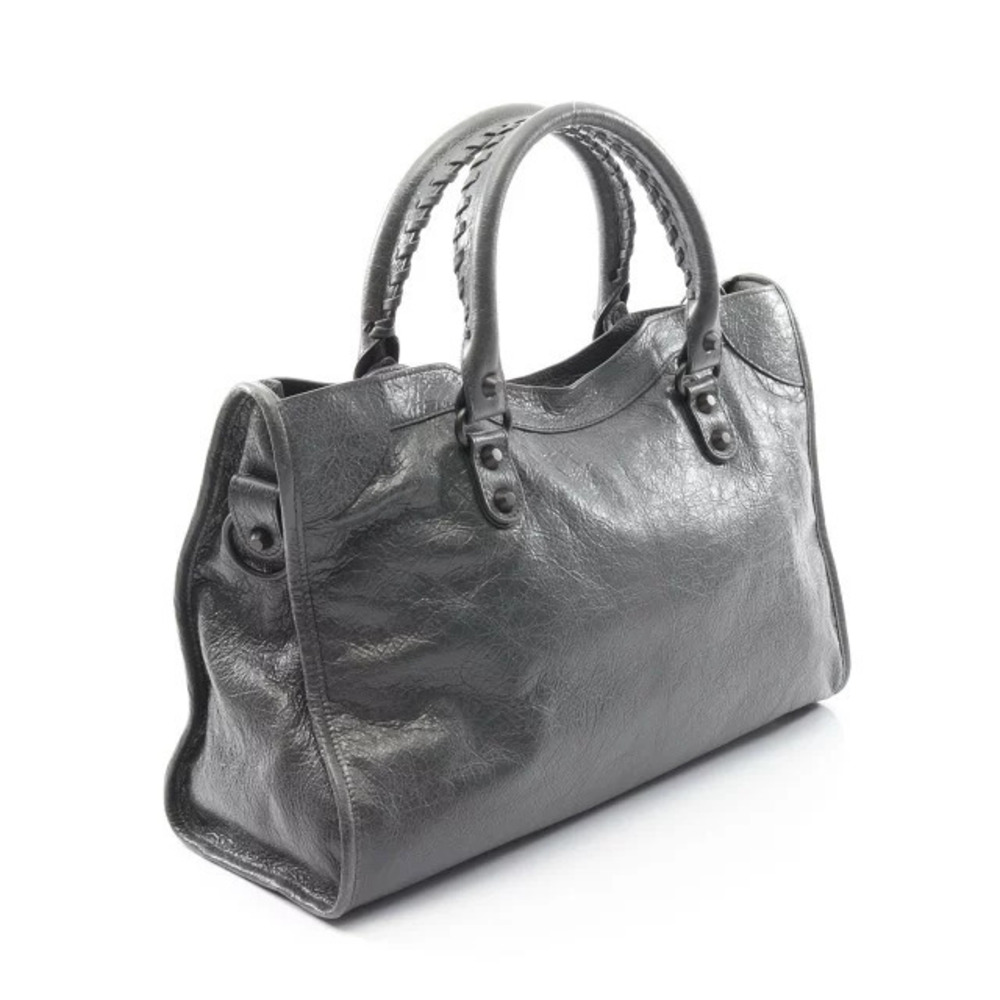 Balenciaga Handbag Gray Leather City Gray